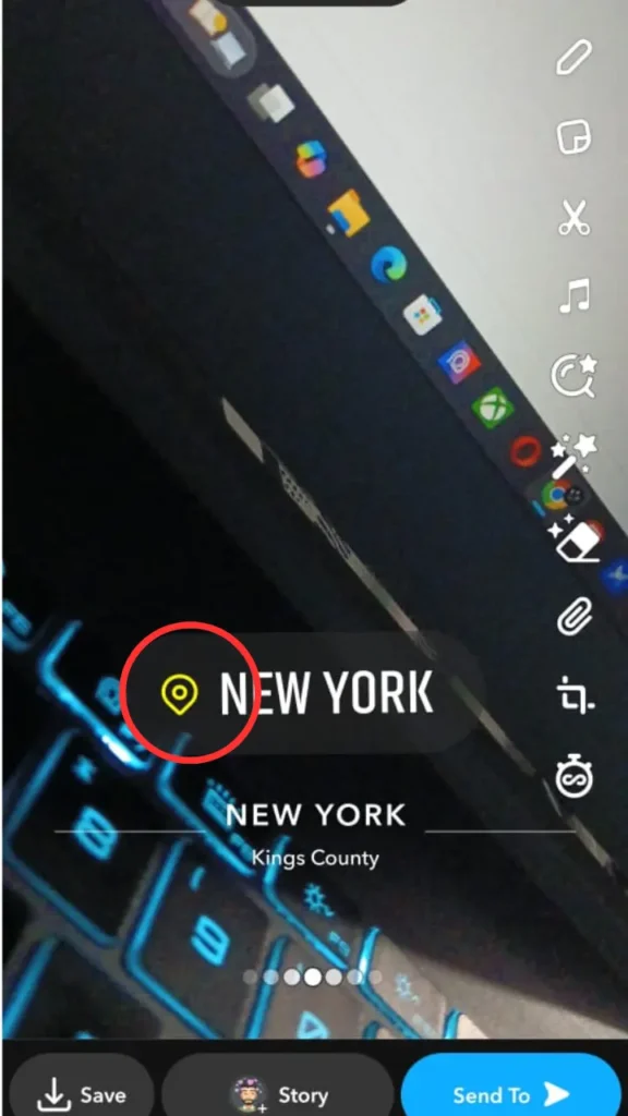 adicionar localização snapchat 5