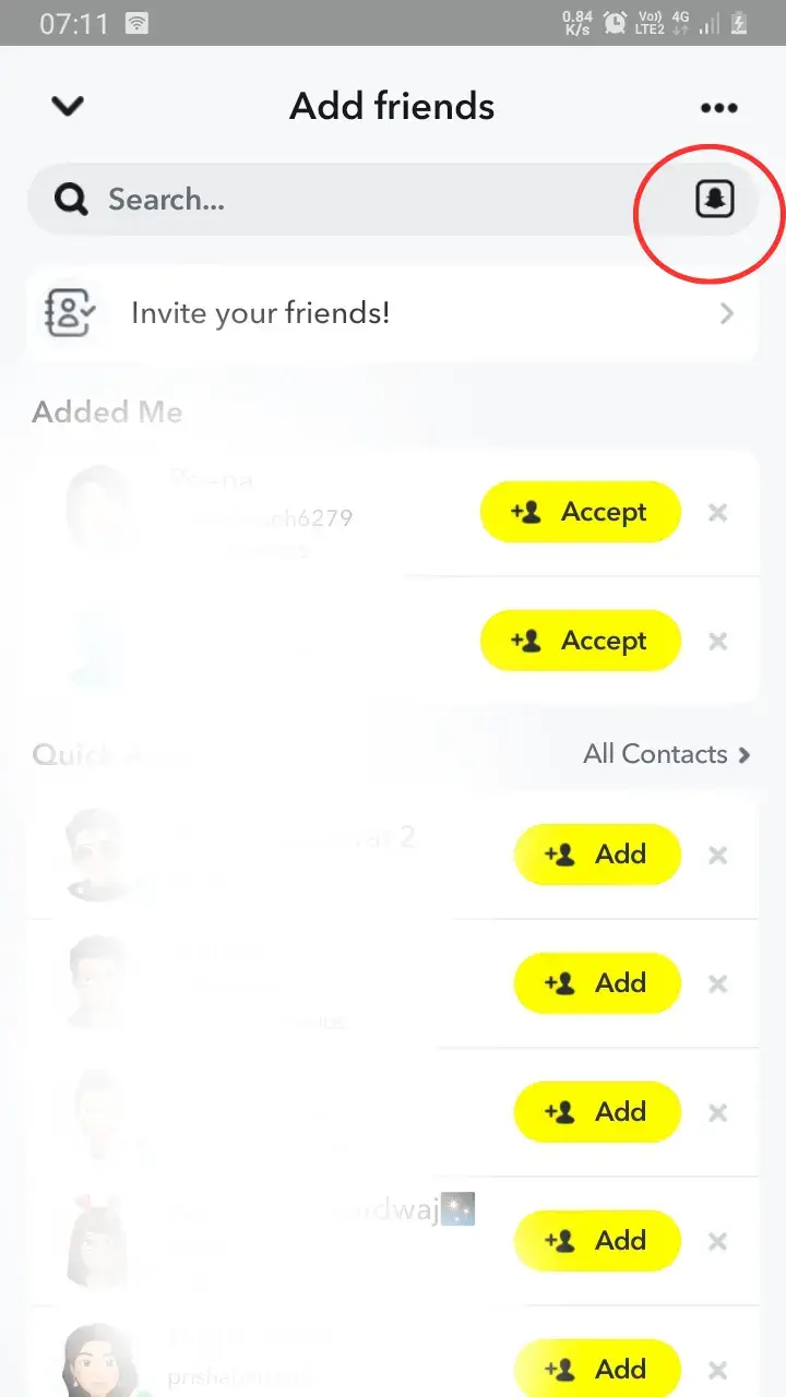 مسح رمز الاستجابة السريعة على سناب شات 2