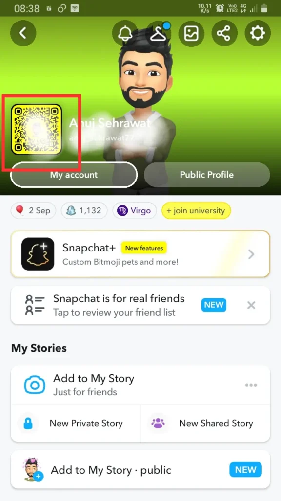 snapchat qr kodunu paylaş 1