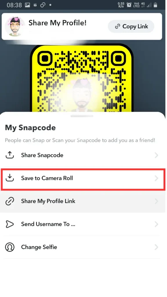 condividere il codice qr di snapchat 3