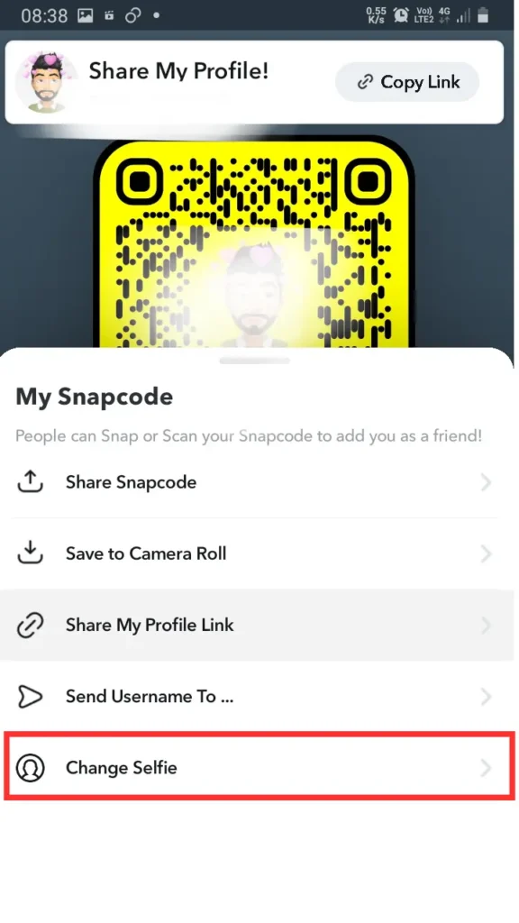 condividere il codice qr di snapchat 4