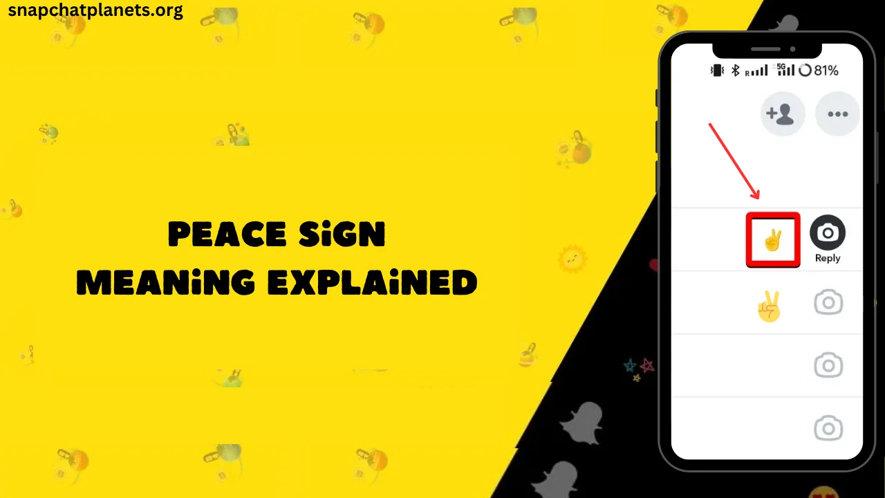 ماذا تعني علامة السلام على سناب شات؟